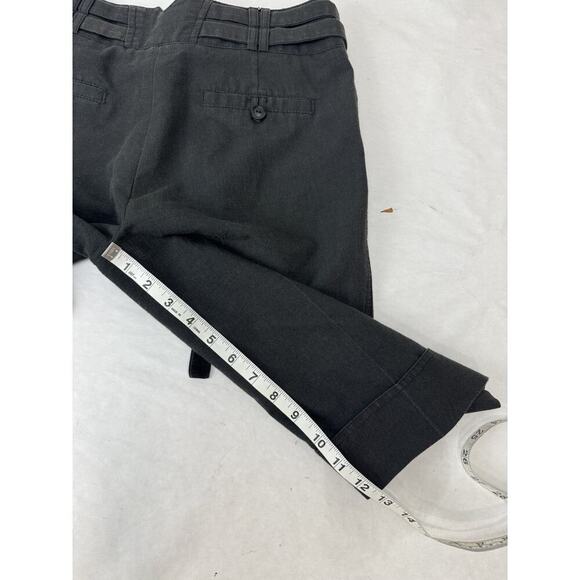 AGB Trouser Long Shorts Belted Dress Shorts 12" Inseam Dark Gray 4 - Picture 6 of 9